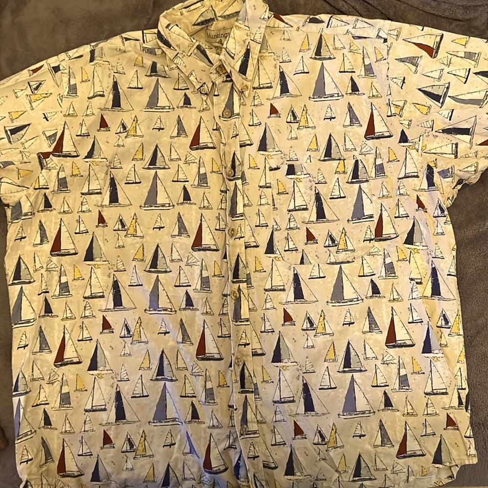 Sail boat button up